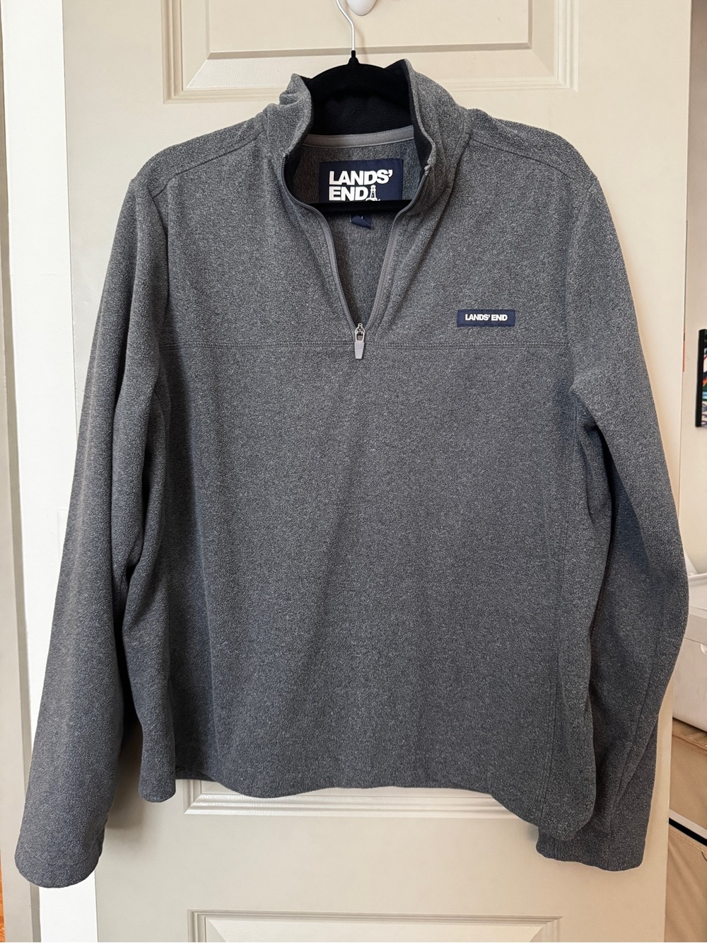Lands' End Men's Gray Half-Zip Windbreaker Pullover